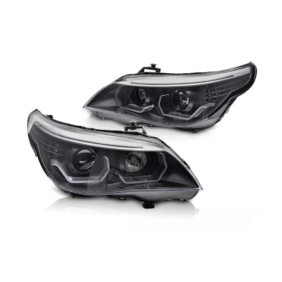 LAMPY BMW E60 E61 03-07 ANGEL EYES LED 3D BLACK