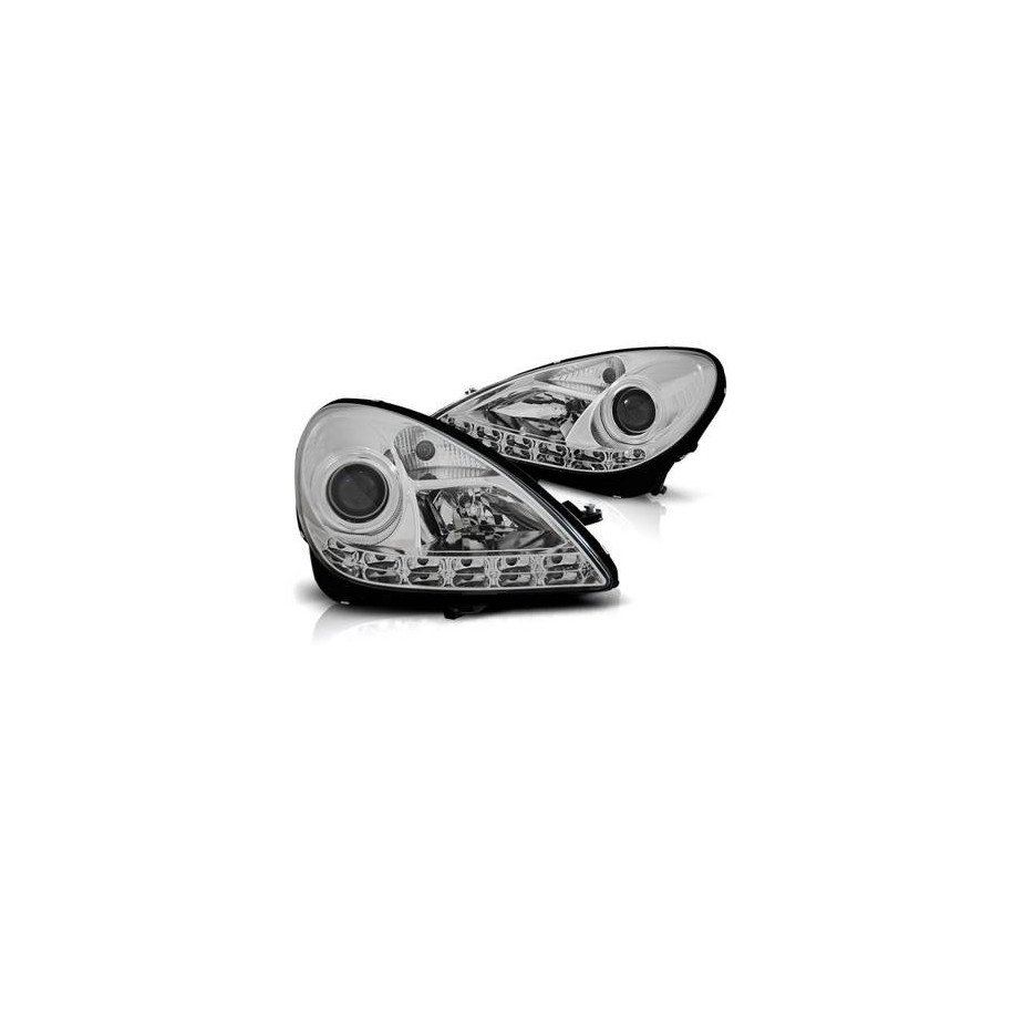 LAMPY REFLEKTORY MERCEDES R171 SLK 04-11 XENON CHROM LED DRL
