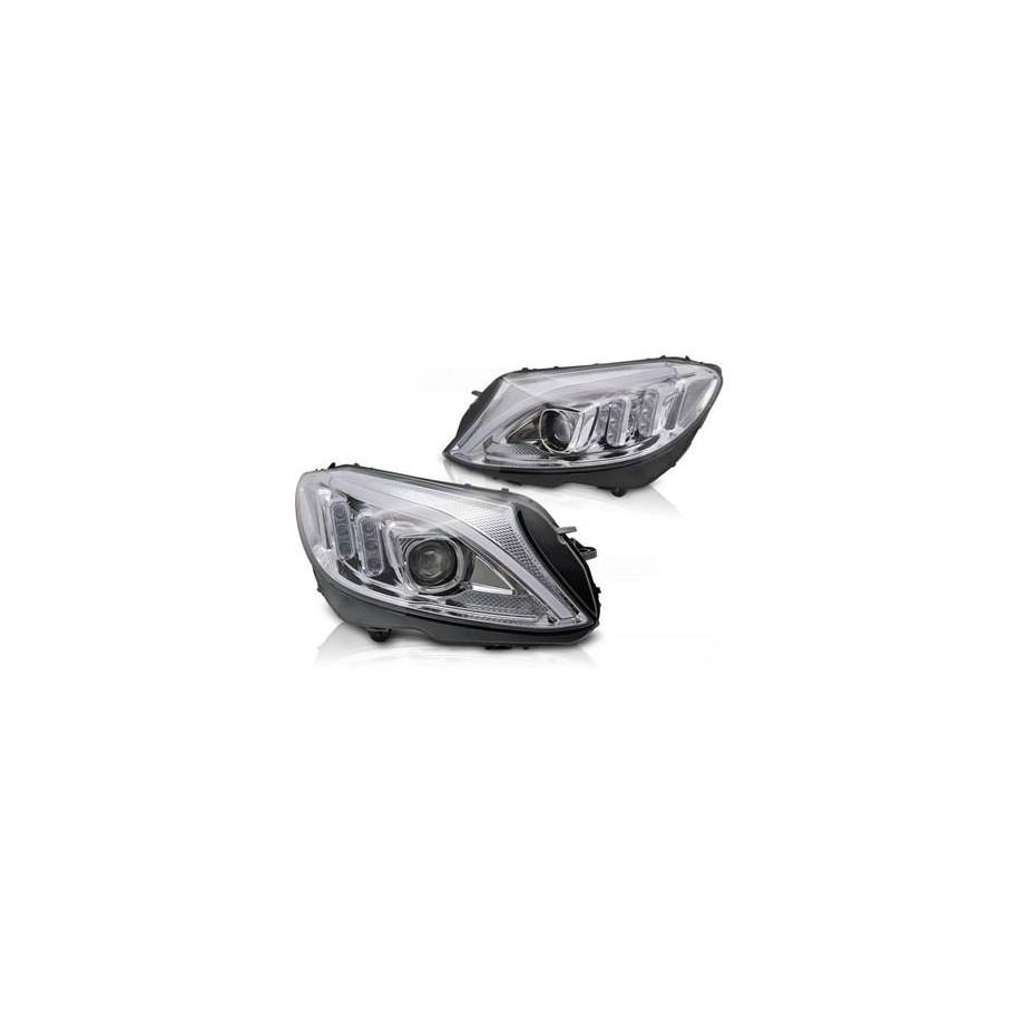 LAMPY REFLEKTORY MERCEDES W205 14-18 CHROM TUBE LED DTS