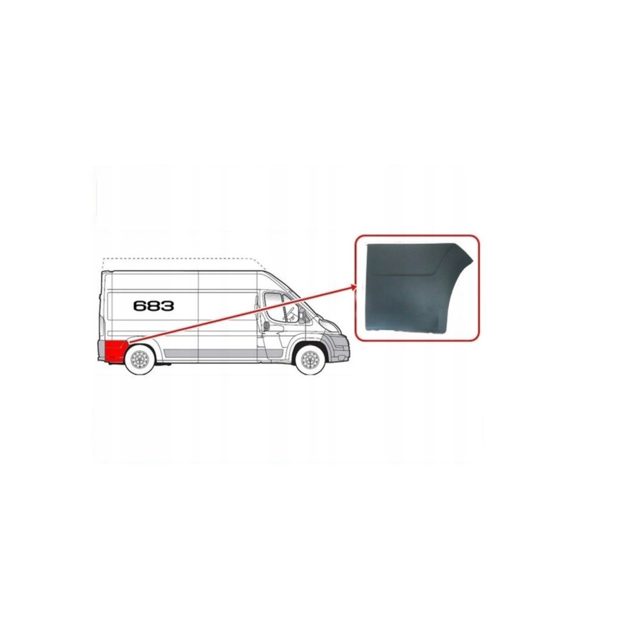 LISTWA BŁOTNIKA FIAT DUCATO JUMPER BOXER TP 06-14