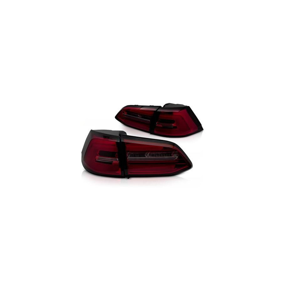 LAMPY TYLNE DIODOWE VW GOLF 7 VII 17-19  RED SMOKE LED BAR DTS SW