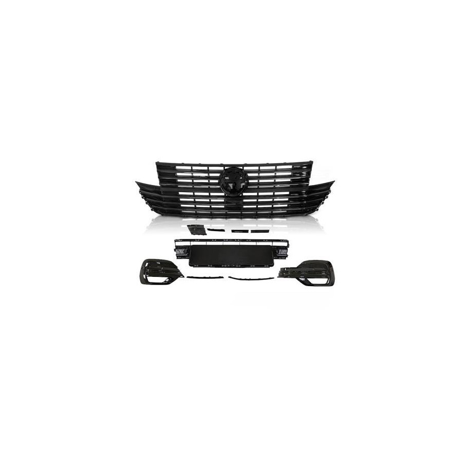GRILL ATRAPA PRZEDNIA VW T6.1 2020- BLACK z miejscem na znaczek