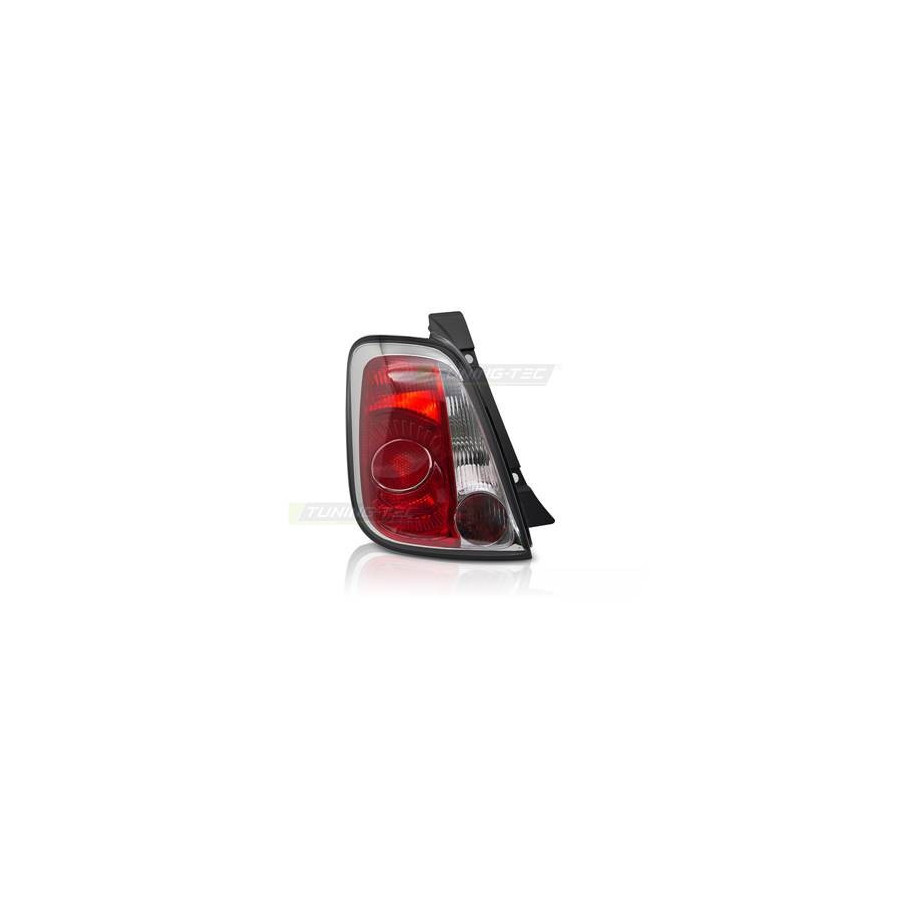 LAMPA TYLNA FIAT 500 07-15 RED WHITE TYC LEWA