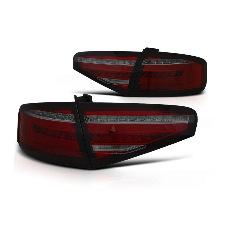 LAMPY DIODOWE AUDI A4 B8 12-15 SEDAN RED SMOKE DTS