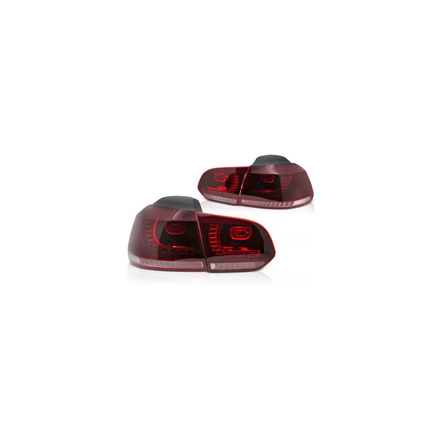 LAMPY TYLNE DIODOWE VW GOLF 6 08-13 RED WHITE LED BAR DTS HB