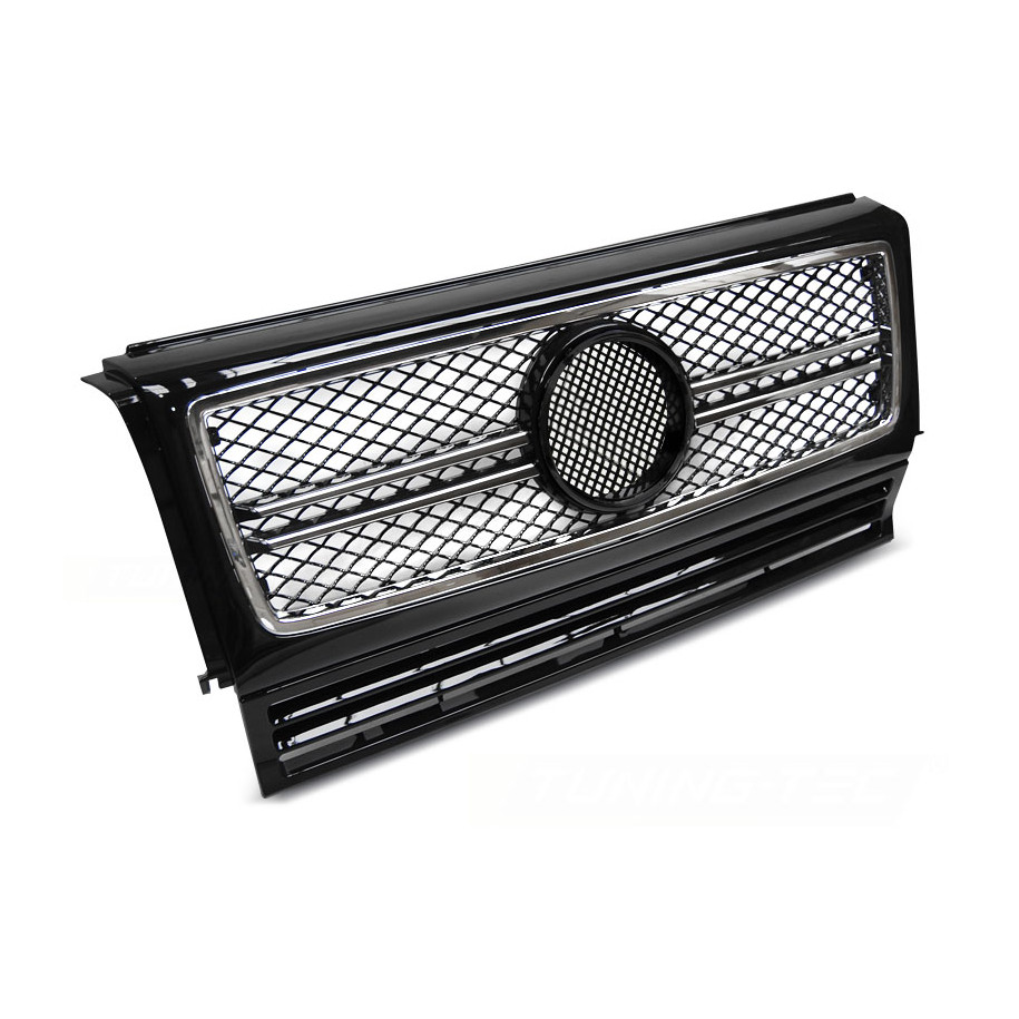 GRILL ATRAPA MERCEDES W463 90-12 SPORT BLACK CHROM - Części samochodowe Hansauto.pl