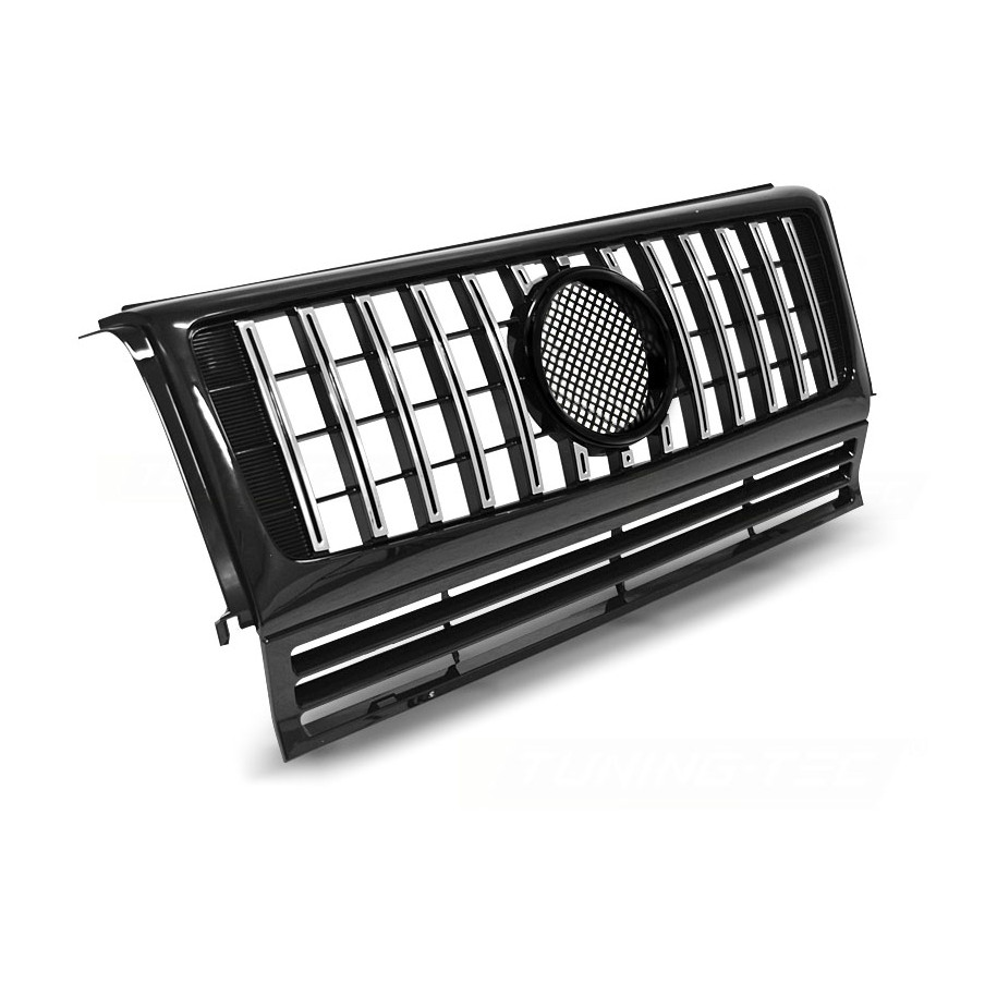 GRILL ATRAPA W463 90-12 CHROME BLACK W464 G63 LOOK - Części samochodowe Hansauto.pl