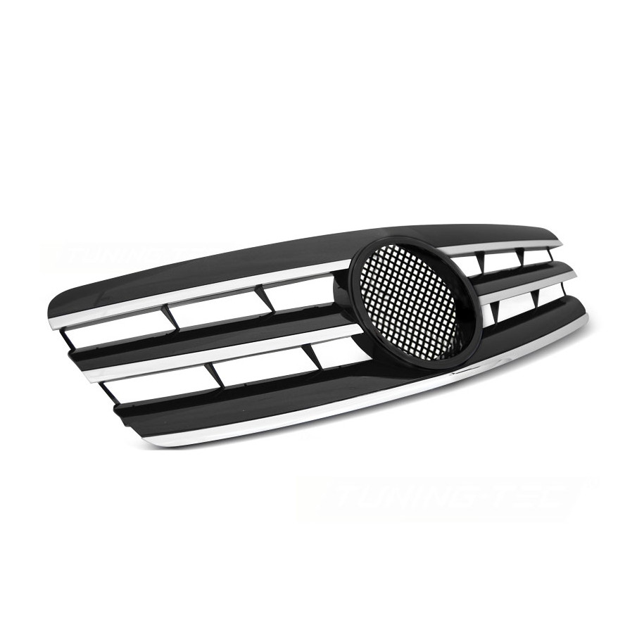GRILL MERCEDES W203 00-07 CL STYLE BLACK CHROME - Części samochodowe Hansauto.pl