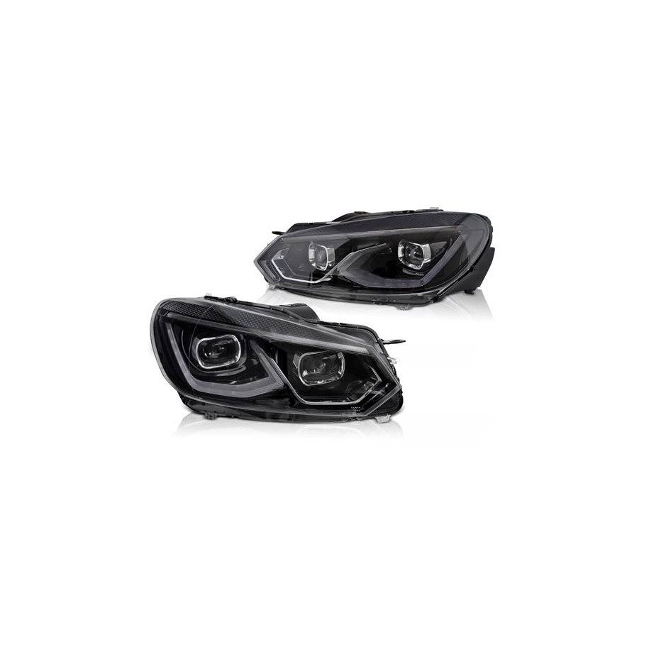 LAMPY REFLEKTORY VW GOLF 6 08-13 FULL LED DRL BLACK - Części samochodowe Hansauto.pl