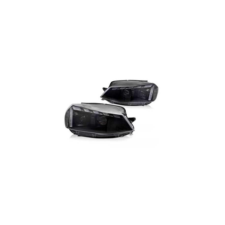 LAMPY REFLEKTORY VW GOLF 7 VII 17-19 BLACK LED DRL DTS - Części samochodowe Hansauto.pl