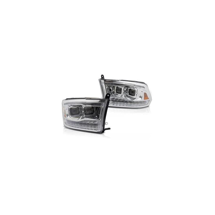 LAMPY REFLEKTORY DODGE RAM 09-18 DOUBLE CHROME LED - Części samochodowe Hansauto.pl