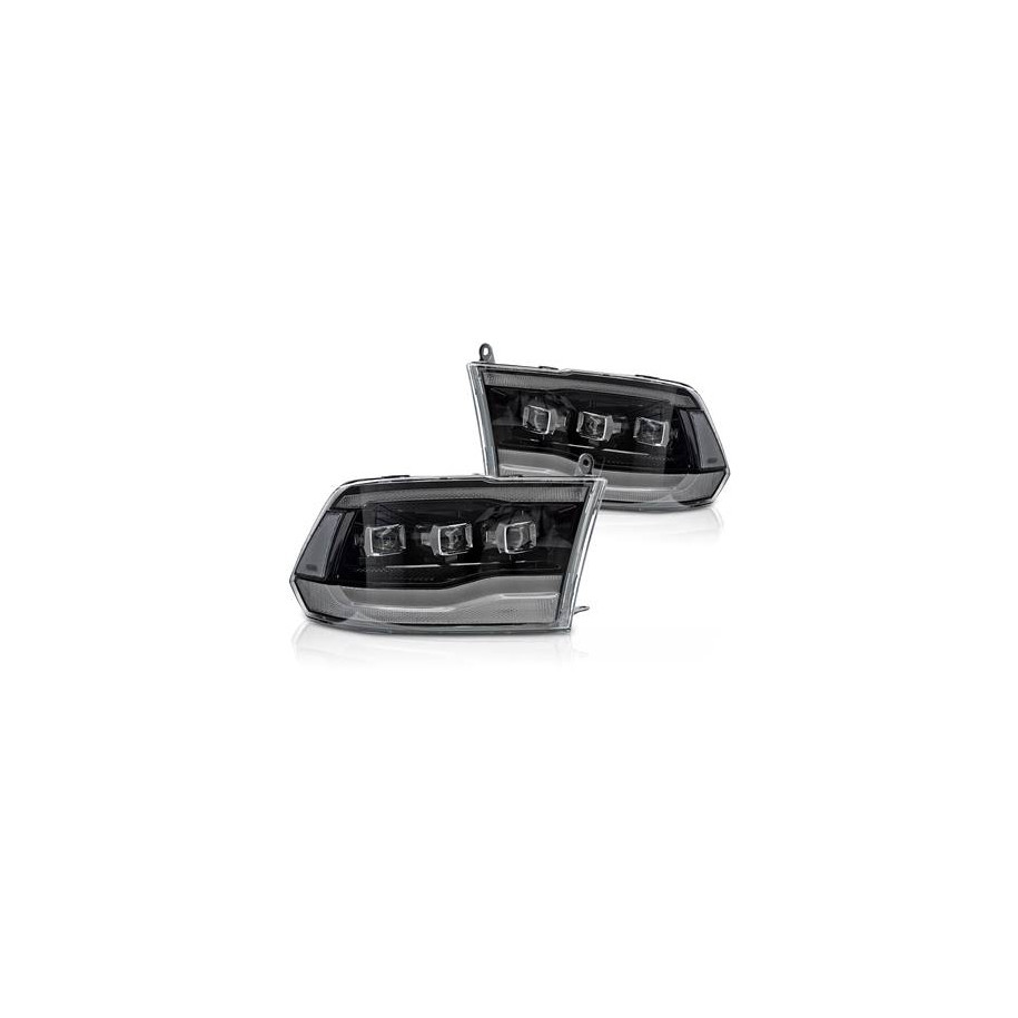 LAMPY REFLEKTORY DODGE RAM 1500 09-18 BLACK FULL LED DRL DTS WL - Części samochodowe Hansauto.pl