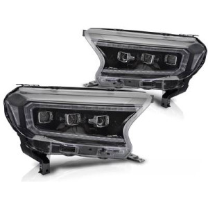 LAMPY REFLEKTORY FORD RANGER V 16-22 FULL LED BLACK DRL DTS WL - Części samochodowe Hansauto.pl