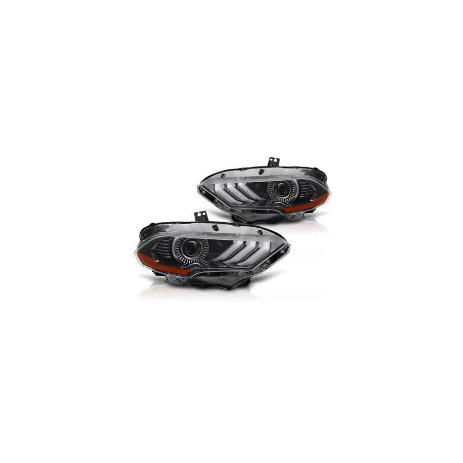 LAMPY REFLEKTORY FORD MUSTANG 18-21 FULL LED BLACK DRL DTS RGB - Części samochodowe Hansauto.pl