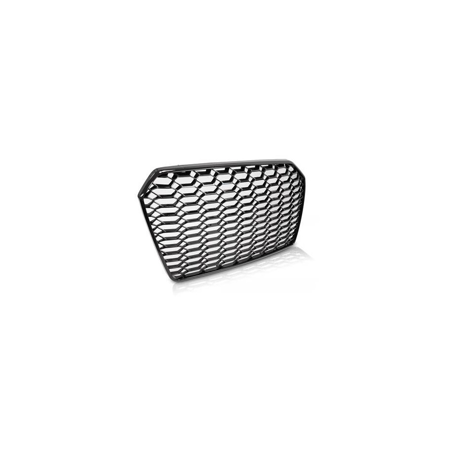 GRILL PRZEDNI ATRAPA AUDI A6 C7 14-18 RS 6 2020 STYLE PDC CZARNY BŁYSK - Części samochodowe Hansauto.pl
