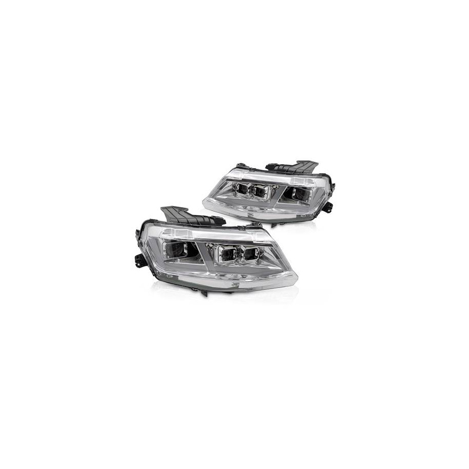 LAMPY REFLEKTORY CHEVROLET CAMARO 16-18 TUBE FULL LED CHROME DRL DTS - Części samochodowe Hansauto.pl