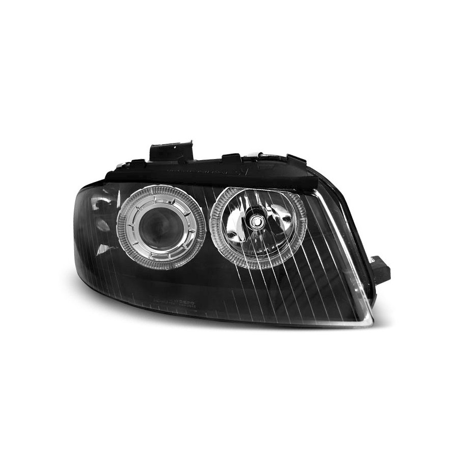 LAMPY REFLEKTORY AUDI A3 8P 03-08 RINGI BLACK FK R/LHD - Części samochodowe Hansauto.pl