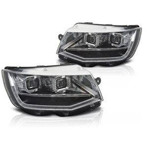 REFLEKTORY VW T6 15-19 TUBE LIGHT CHROME DRL SEQ LED - Części samochodowe Hansauto.pl