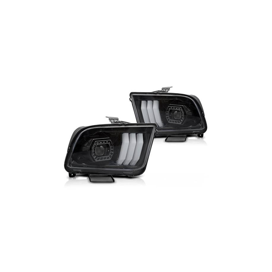 LAMPY REFLEKTORY FORD MUSTANG 04-09 TUBE LIGHT BLACK LED - Części samochodowe Hansauto.pl