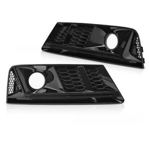 RAMKA HALOGENU ATRAPA ZDERZAKA PRZEDNIEGO AUDI A4 B9 15-19 SPORT GLOSSY BLACK - Części samochodowe Hansauto.pl